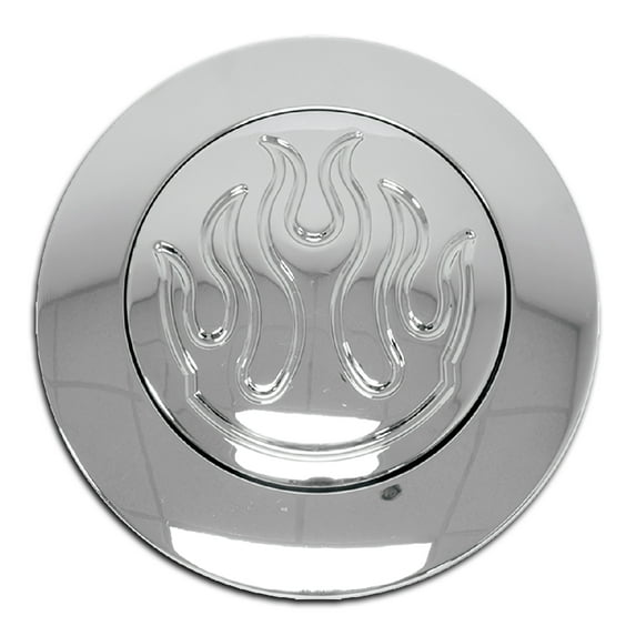 Cobra-Tek Fits 1967-94 Chevy GM Flamed Chrome Aluminum Steering Wheel Horn Button 9 Hole