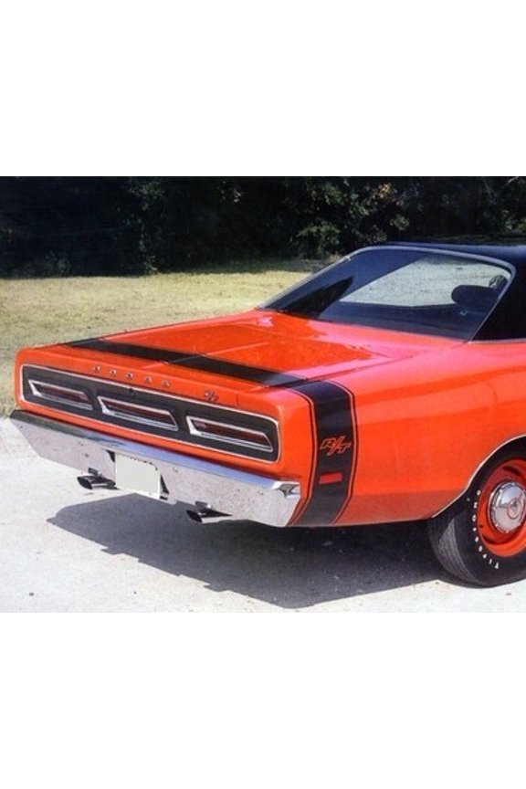 Fits 1969 Dodge Coronet R/T Bumble Bee Rear Tail Stripes Decal 69  Gloss BLACK