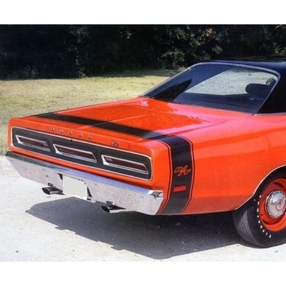 Fits 1969 Dodge Coronet R/T Bumble Bee Rear Tail Stripes Decal 69 Gloss BLACK
