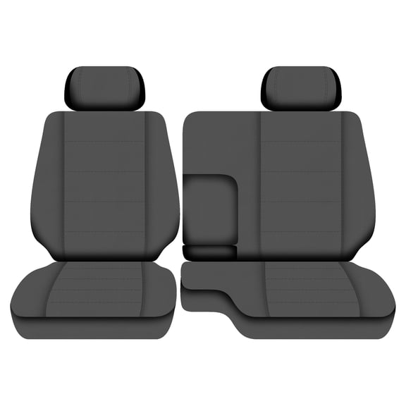 Fits 1989-1994 Toyota Pickup Cotton Seat Covers 60/40 Bench W Console:Solid Charcoal