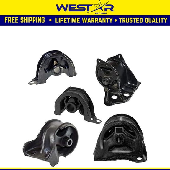 Fits 1992-1993 Honda Civic VX Hatchback 1.5L MANUAL Motor & Trans Mount 5pc : A6520, A6502, A6505, A6506, A6524
