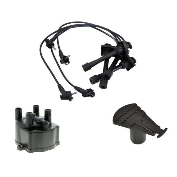 Fits 1993-1997 Prizm Corolla 1.6L 1.8L Spark Plug Ignition Wires Cap Rotor