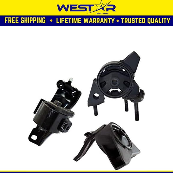 Fits 1993-1997 Toyota Corolla 1.6L/1.8L MANUAL Front RT/Rear/Trans Mount 3PCS : A6260, A6243, A6258