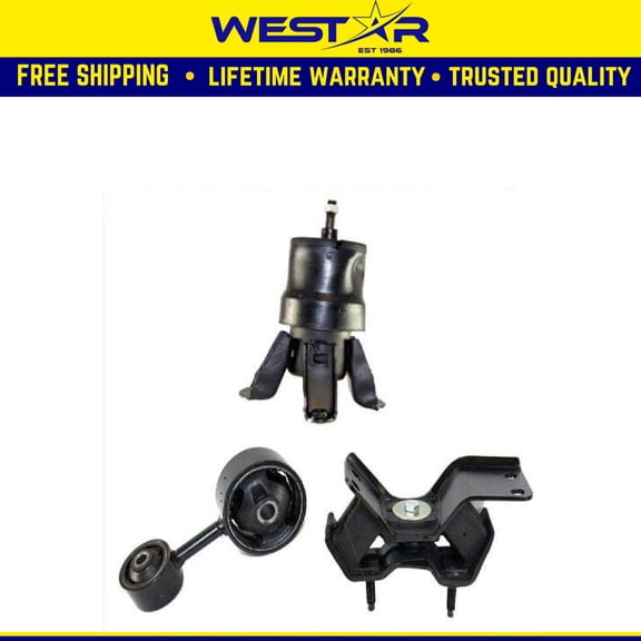 Fits 1997-2001 Toyota Camry 2.2L Auto Trans Motor & Trans Mount Set 3PCS : A7241, A7238, A6256
