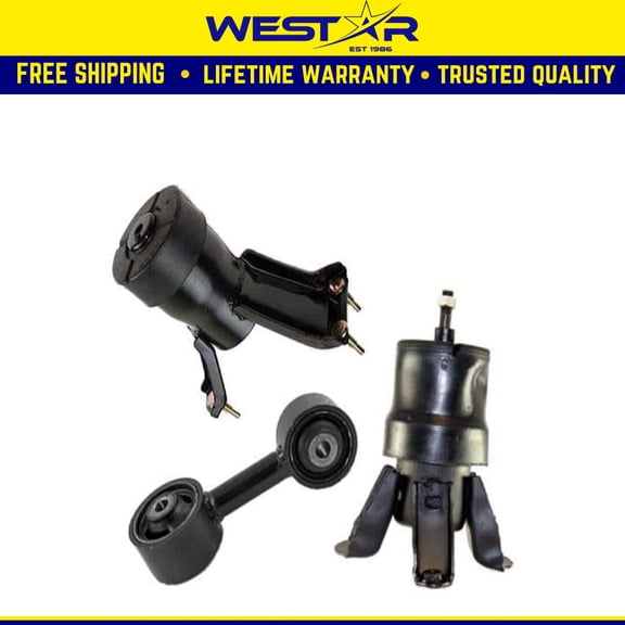 Fits 1997-2001 Toyota Camry Japan Built 2.2L MANUAL Trans Motor Mount 3PCS : A7241, A6247, A4233