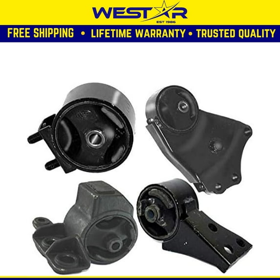 Fits 1998-2000 Kia Sephia 1.8L MANUAL Trans Motor & Trans Mount Set 4PCS : A6768, A6756, A6769, A6755