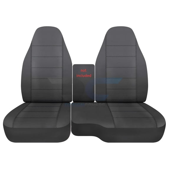 Fits 1998-2003 Ford Ranger/Mazda B-Series Cotton Seat Covers 60/40 High Back:Charcoal