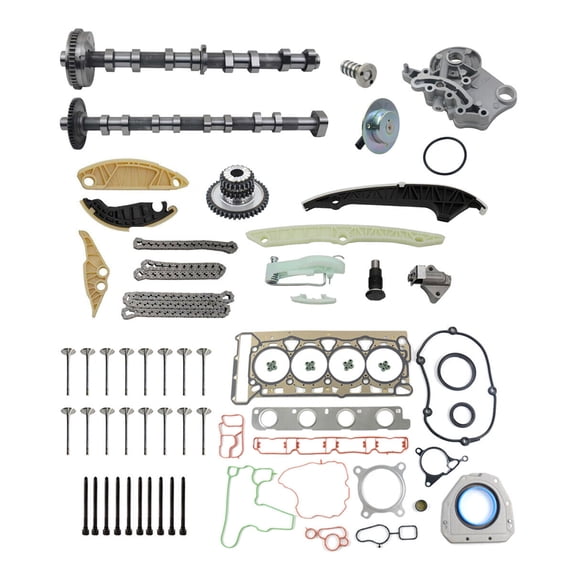 Fits 2.0 T Audi VW Cylinder Head Gasket Set Timing Chain Kit Valves & Camshaft CCTA CBFA 06H109467N