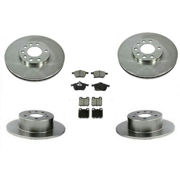 Fits 2000-2005 Saturn L100 L200 Front & Rear Rotors & Ceramic Brake Pads