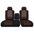 thumbnail image 1 of Fits 2001-2003 Ford F-150 Velour Seat Covers 40/60Bench Opening Console w 2 HR:Blk-Brown, 1 of 5