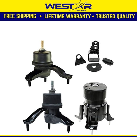 Fits 2001-2003 Toyota Highlander 3.0L 2WD Engine Motor & Trans Mount Set 4pcs : A4270, A4287, A4281, A4207