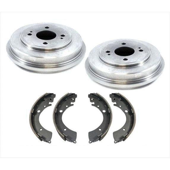 Fits 2001-2005 Civic 1.7L W/ Rear Brake Drums (2) Brakes Drums & Brake Shoe Set