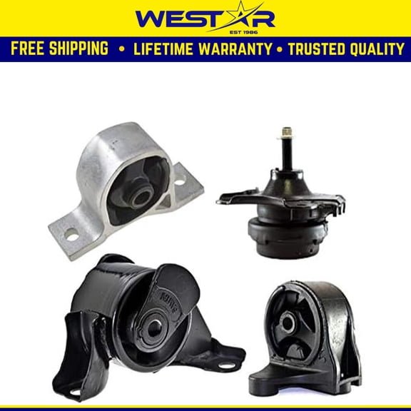 Fits 2001-2005 Honda Civic 1.7L Engine & Transmission Mount w/Auto Transmission 4PCS : A6595, A6591, A6588, A4511
