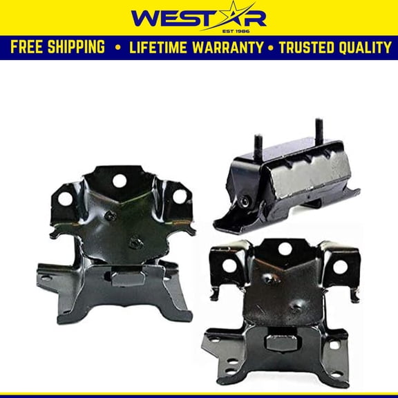 Fits 2001-2010 Chevrolet Silverado/GMC Sierra 2500HD 3500 3500HD 6.6L Motor & Trans Mount Set