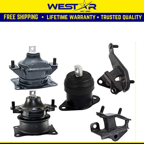 Fits 2003-2007 Honda Accord 2.4L AUTO Engine Motor & Trans Mount Set 5PCS : A4526HY, A4517, A4516, A4510, A4509