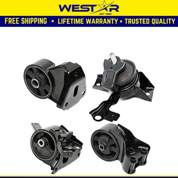 Fits 2003-2008 Hyundai Tiburon 2.7L w/AUTO Motor & Transmission Mount Set 4pcs : A7112, 9358, A7125, A7123