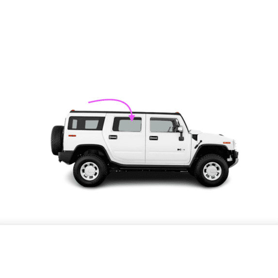 Fits: 2003-2010 Hummer H2 4D Passenger Right Rear Door Window Glass ...