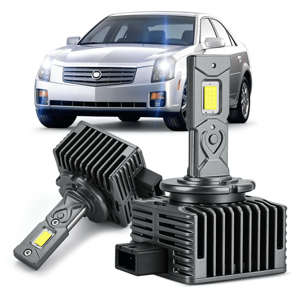 Fits 2003-2015 Cadillac CTS Headlight Bulbs D1S LED High Low Beam HID Light Replace Kit 2pcs