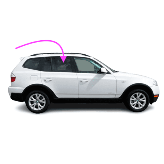 Fits: 2004-2010 BMW X3 Utility Passenger Side Rear Right Door Window Glass/Dark