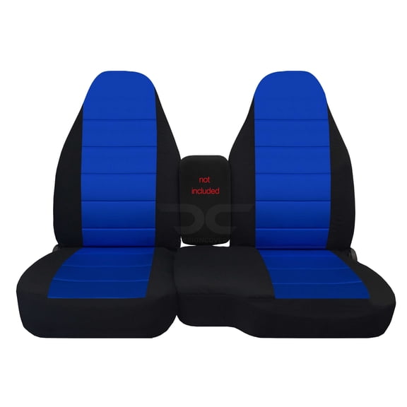 Fits 2004-2012 Ford Ranger/Mazda B-Series Cotton Seat Covers 60/40 Hi Back Black Dark Blue