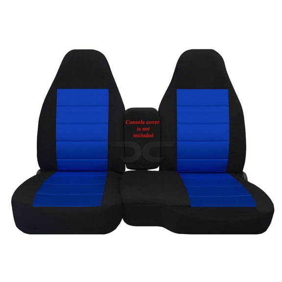 Fits 2004-2012 Ford Ranger/Mazda B-Series Cotton Seat Covers 60/40 Hi Back Black Dark Blue