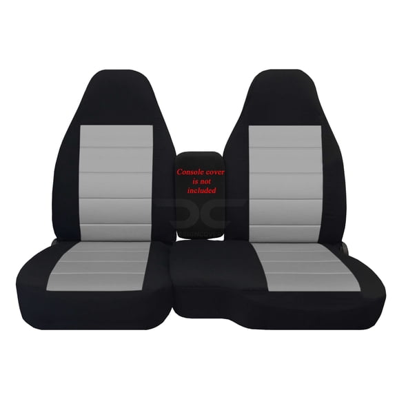 Fits 2004-2012 Ford Ranger/Mazda B-Series Cotton Seat Covers 60/40 Hi Back Black Silver