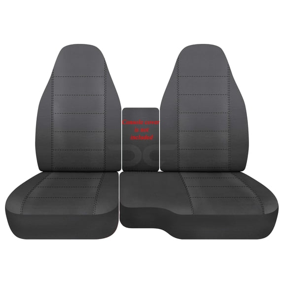 Fits 2004-2012 Ford Ranger/Mazda B-Series Cotton Seat Covers 60/40 Hi Back Solid Charcoal
