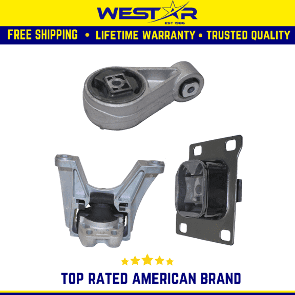Fits 2005-2007 Ford Focus 2.0L DOHC AUTO Trans Motor & Trans Mount Set 3pcs