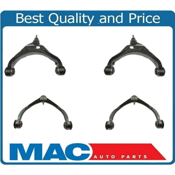 Fits 2005-2011 Dakota Raider Upper & Lower Control Arm Ball Joint & Bushings 4Pc