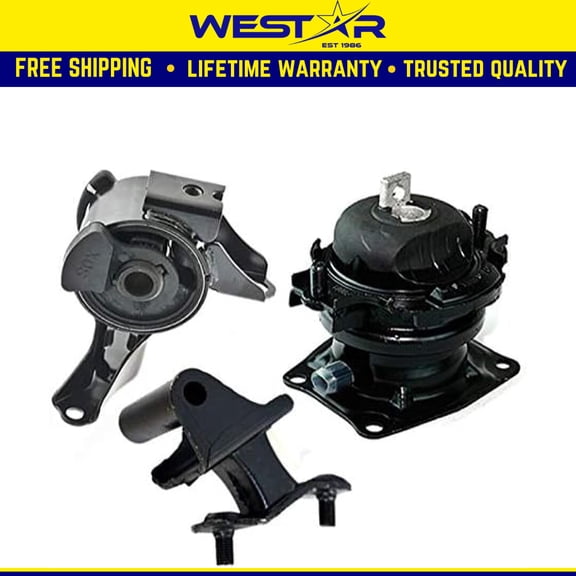 Fits 2006-2008 Honda Pilot 3.5L 2WD Front/Front RT Motor & Rear Trans Mount 3pc : A65027EL A4551, A4532
