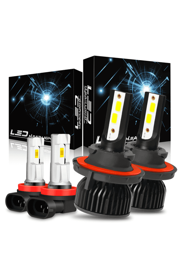 Fits 2006-2008 Mitsubishi Eclipse LED Headlight Bulbs High Low Beam Fog Light Set