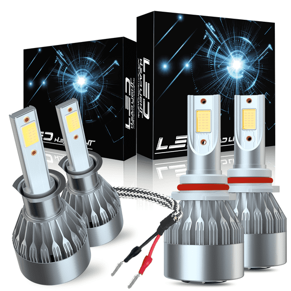 Fits 2006-2008 Subaru Forester LED Headlights Bulb 9005 High Beam H1 Low Beam Light Kit