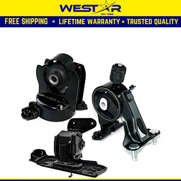 Fits 2006-2012 Toyota RAV4 3.5L 2WD FRNT/RR Motor & Trans Mount Set 3pcs : A62057, A72015, A62056