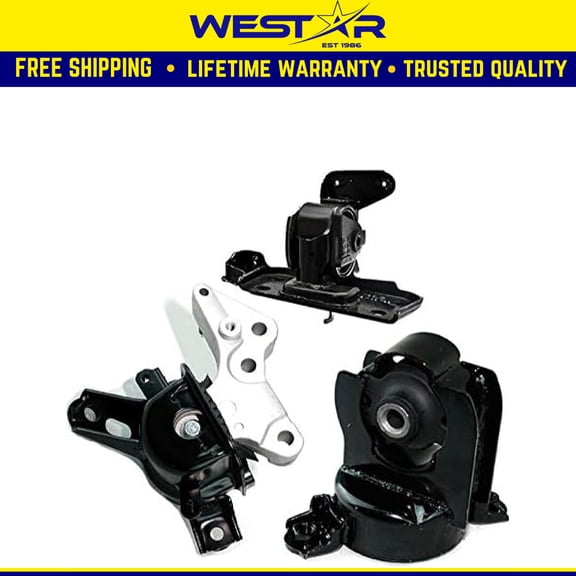 Fits 2006-2012 Toyota RAV4 3.5L FRT/FRT RT Motor & Trans Mount Set 3pcs : A62057, A62072, A62056