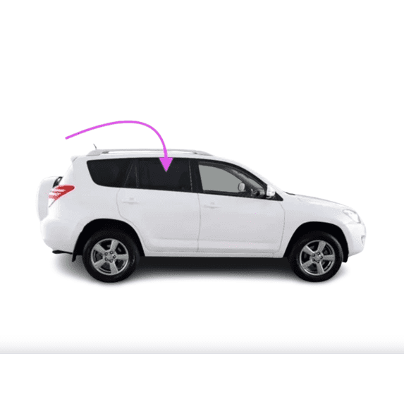 Fits: 2006-2012 Toyota Rav4 SUV Passenger Side Right Rear Door Window Glass/Dark