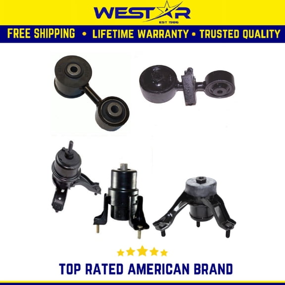 Fits 2007-2008 Toyota Solara 2.4L MANUAL Trans Motor & Trans Mount Set 5PCS : A4203, A4295, A4204, A4226, A4283