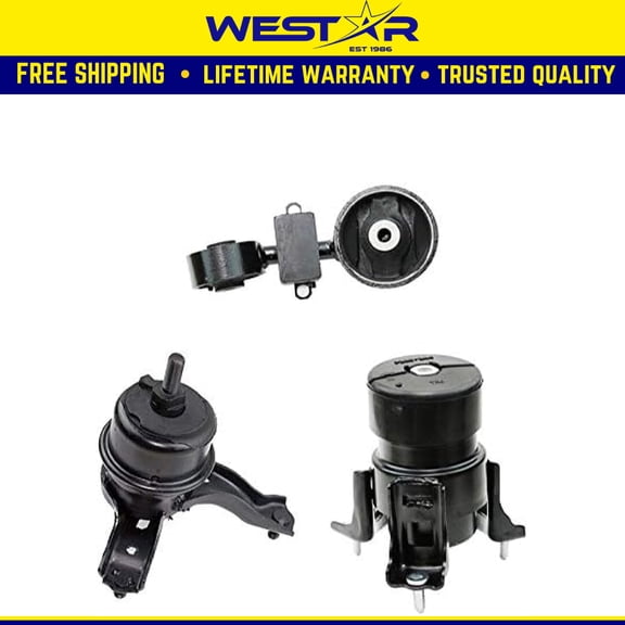 Fits 2007-2009 Toyota Camry 2.4L Front Motor & Torque Strut Mount Set 3PCS : A62009, A4295, A4274