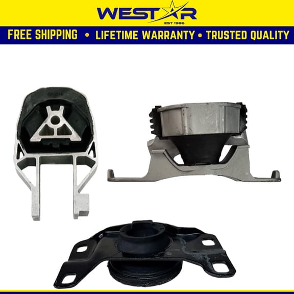 Fits 2007-2013 Volvo C30 2.4L/ 2.5L/ 2.5L Turbo Motor & Trans Mount Set 3PCS : A4073, A4097, GP10156