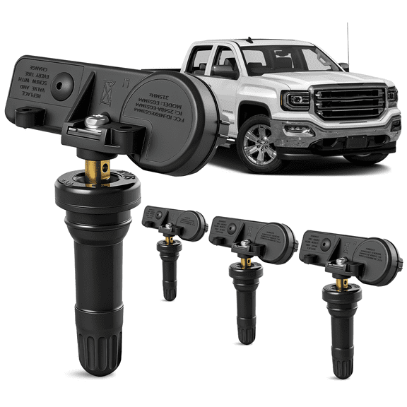 Fits 2007-2018 GMC Sierra 1500 2500HD 3500HD TPMS Tire Pressure Monitor Sensor 315MHz, 4-Pack
