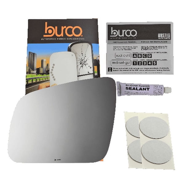 Fits 2008-2009 MB C Class Left Driver Mirror Glass Lens w/Adhesive USAFits Heated Mirror Models Without Auto Dimming Feature. Non Heated Direct fit Over