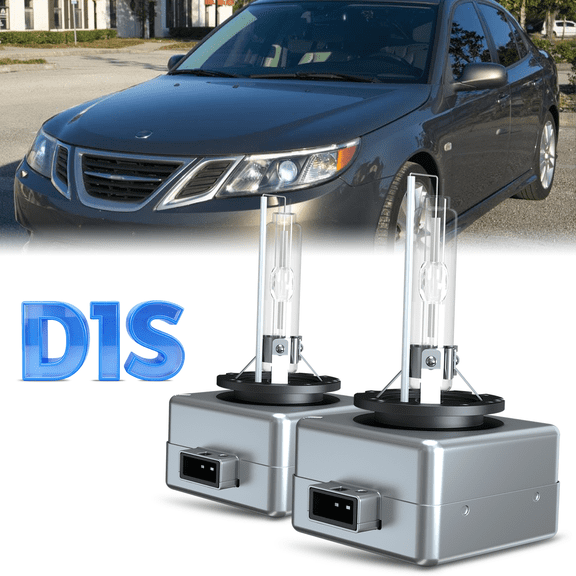 Fits 2008-2011 Saab 9-3 Aero / Turbo X HID Headlight Bulbs D1S High Low Beam Bi-Xenon Light Replacement Kit 2pcs