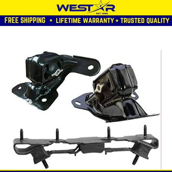 Fits 2008-2012 Jeep Liberty 3.7L 4WD RWD Engine Motor & Trans Mount Set 3pc : A5497 A5547 A5743