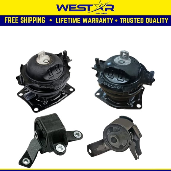Fits 2009-2015 Honda Pilot 3.5L AWD Engine Motor & Transmission Mount Set 4PCS : A65078, A4555, A65077, A65015