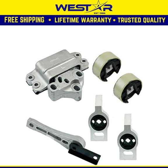 Fits 2009-2016 Volkswagen Tiguan 2.0L MANUAL Engine Motor & Transmission Mount 6pc | A6966 A6969 A6978 A6978 A4919 A6938