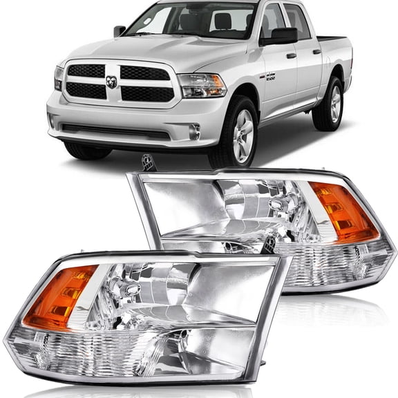Fits 2009-2018 Dodge Ram 1500 2500 3500 Quad Headlights Head Lamps 09-18