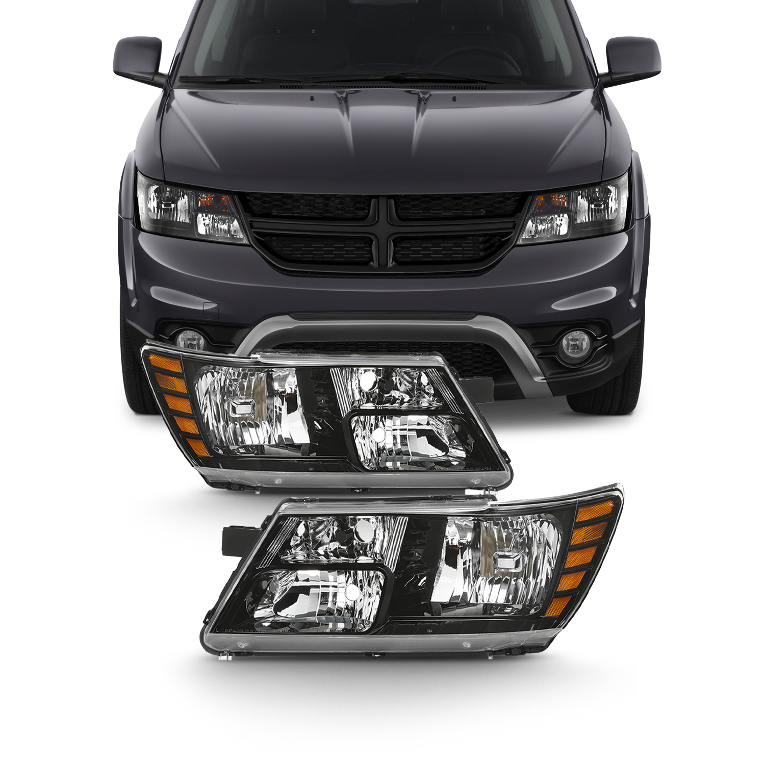 KAI New Economy Replacement Driver Side Headlight Assembly, Fits 20092020 Dodge Journey