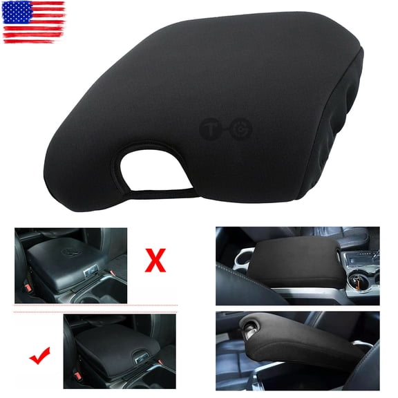 Fits 2010-2017 Dodge RAM 1500 2500 3500 Center Console Cover Armrest Pad Black
