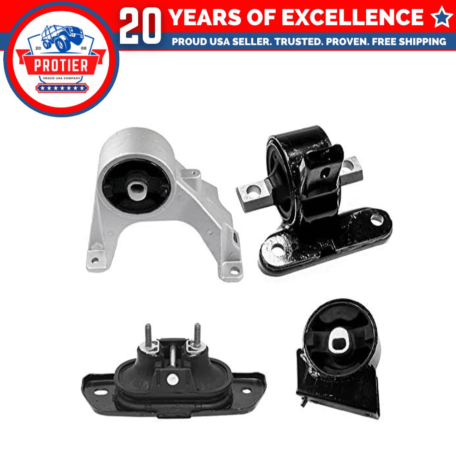 2009-2018 Dodge Journey Engine Mount - TRQ MTA54466 - Rear