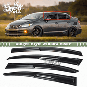 SYON AUTO FOR 2012-2015 Honda Civic Sedan JDM 3D Wavy Mugen Style Window Visor Rain Guard