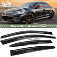 thumbnail image 1 of Fits 2012-2019 VW Passat 3D Wavy Mugen Style Window Visor Rain Guard Deflector, 1 of 6